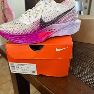 Nike Women's ZoomX Vaporfly NEXT% 3 Running Shoes - Pink and White